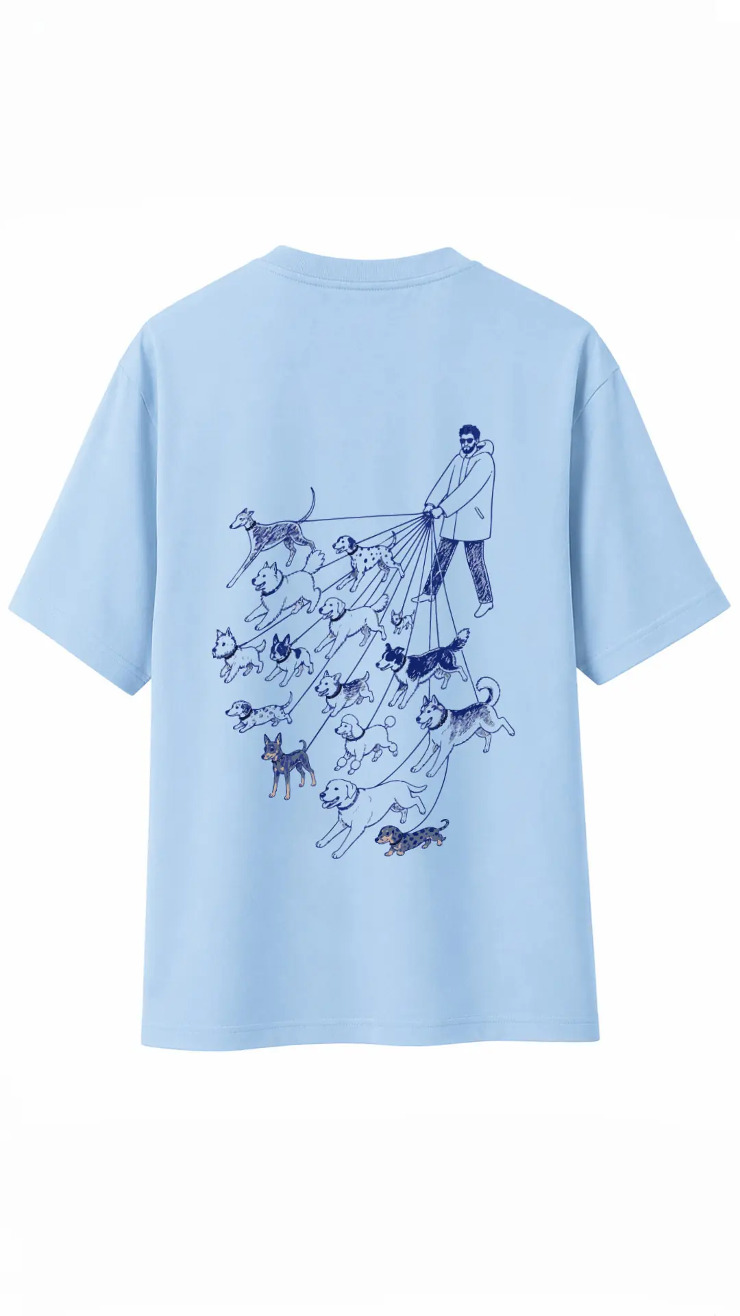 Dog Dad - Açık Mavi T-Shirt